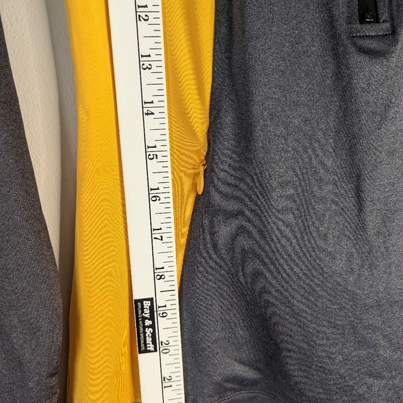 Victoria secrets PINK women's 1/4 zip ultimate athletic pullover grey yellow XS - Picture 4 of 8